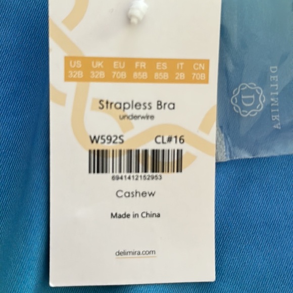 *NWT* Beige Strapless Bra Size 32B - Picture 2 of 4